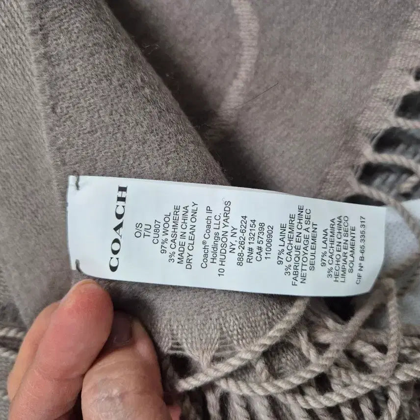 [BUNJANG] Coach Signature Pattern Scarf / 코치 시그니처 패턴 머플러 ,스카프