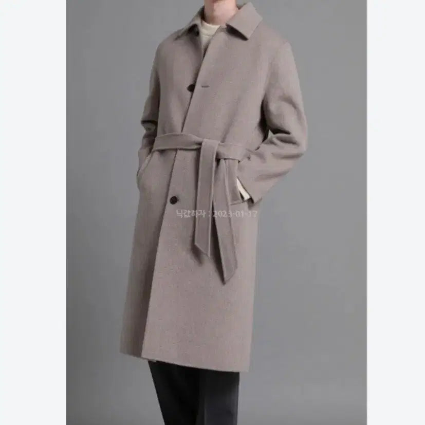[BUNJANG] DKNY Balmacan Coat - Light Beige - Large / 한섬 DKNY 발마칸 코트. 라지