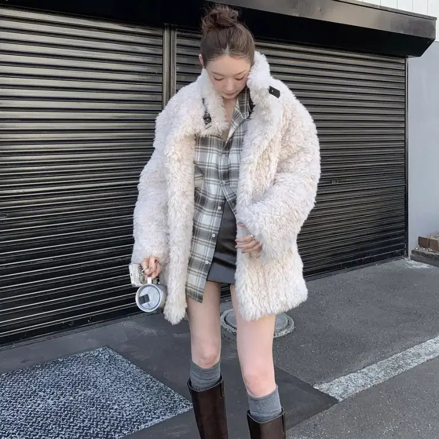 [BUNJANG] AVIE MUAH Checkered Shirt (Green) / 아비에무아 체크 셔츠 (그린)