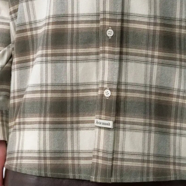 [BUNJANG] AVIE MUAH Checkered Shirt (Green) / 아비에무아 체크 셔츠 (그린)