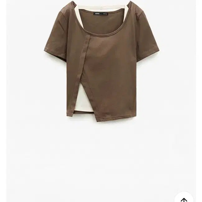 [BUNJANG] MIXXO Slit Detail Short Sleeve Top / 미쏘 사선 트임 반팔 S 새상품