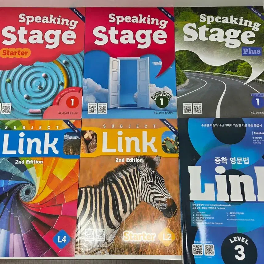 [BUNJANG] Neungryul Speaking Stage & Subject Link English Textbook Bundle / 초등중등 영어 말하기 스피킹스테이지 새상품 speaking stage능률