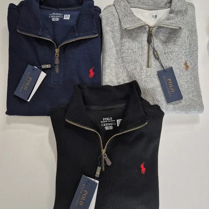 [BUNJANG] Polo Ralph Lauren Half-Zip Sweatshirt - Navy XL / 폴로 반집업 회색 곤색 XL (새상품)