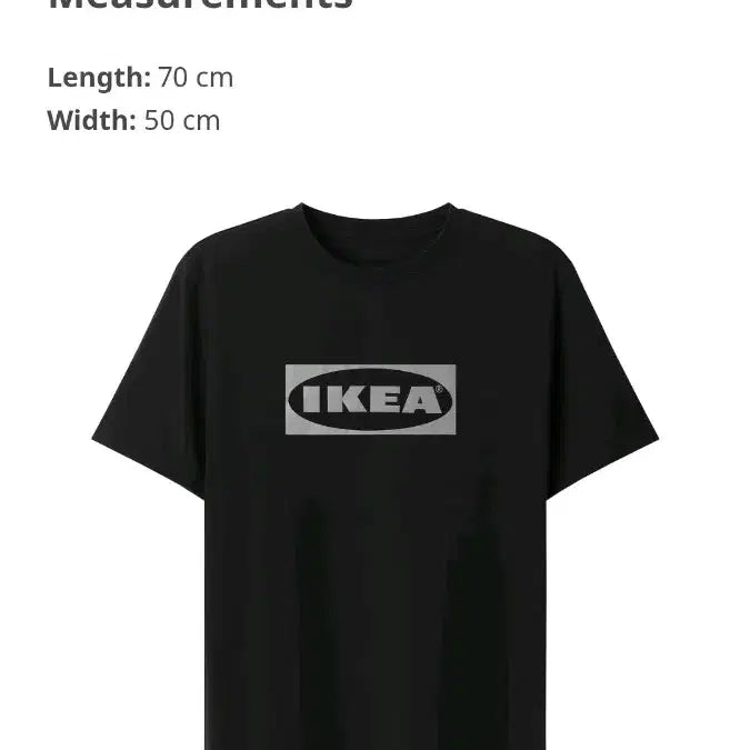 [BUNJANG] IKEA AURTIDEN Black T-shirt / 이케아 아우르티엔데 반팔티 블랙 새거