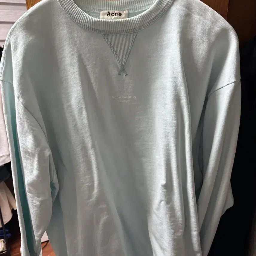 [BUNJANG] Acne Studios Sky Blue Cotton Sweatshirt / 아크네 스튜디오 스카이블루 맨투맨 M