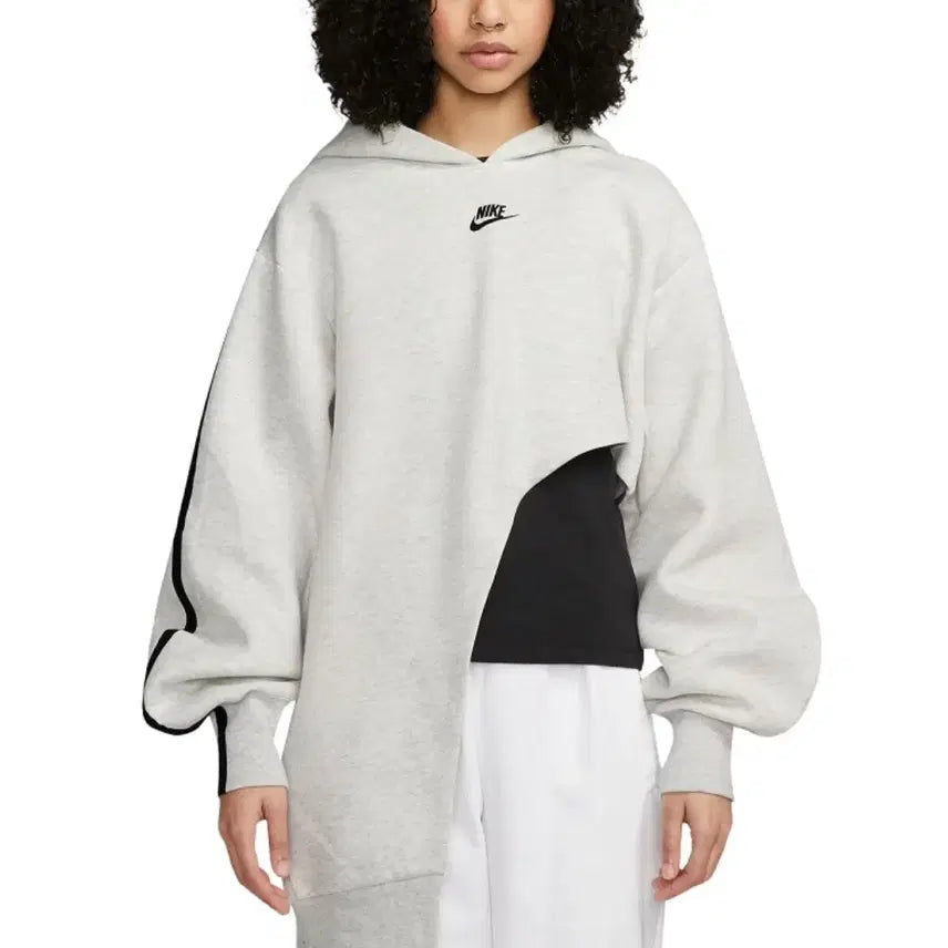 [BUNJANG] Nike Asymmetrical Oversized Hoodie / 나이키 언발란스 후드티 . 나이키 오버핏 후디