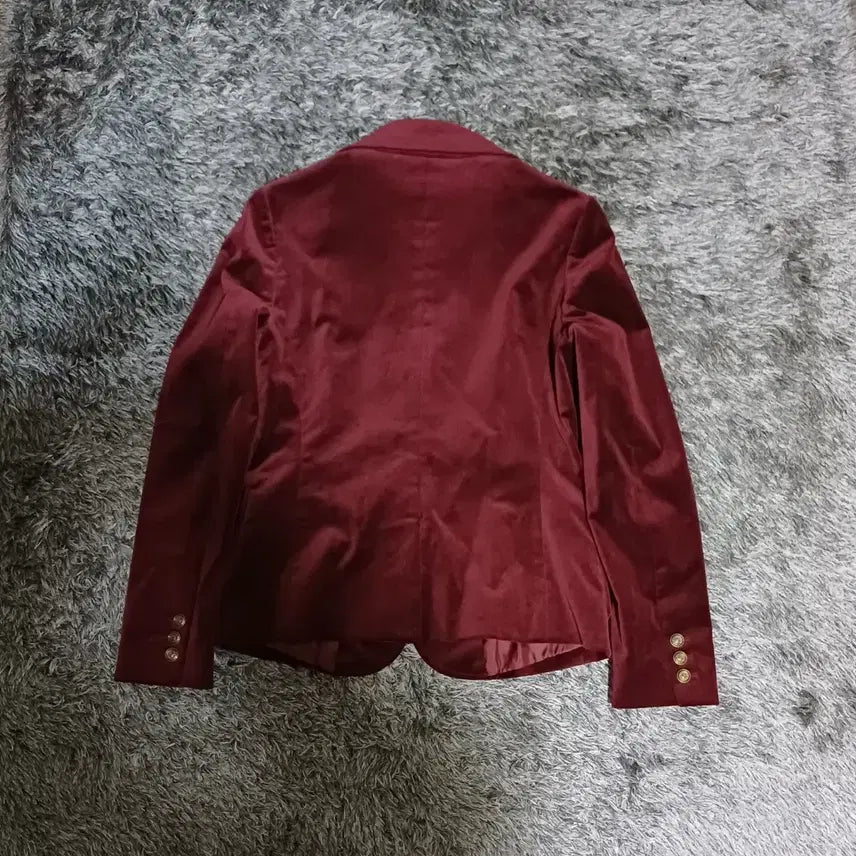 [BUNJANG] ASK Velvet Jacket Burgundy / ASK 에스크 여성 벨벳 자켓 버건디 90(M)