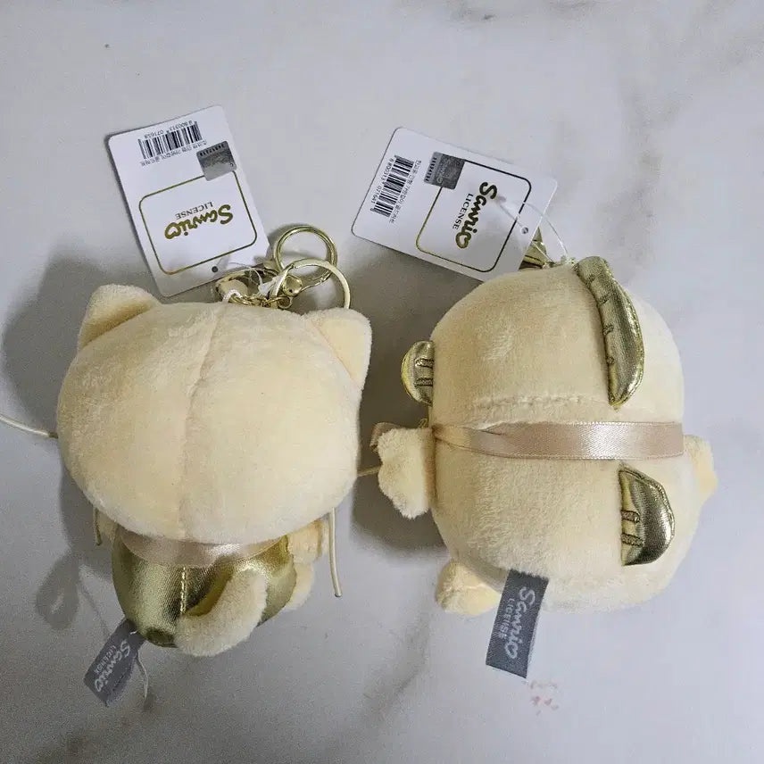 [BUNJANG] Sanrio Hangyodon & Chococat Keyring / (정품) 산리오 골드 한교동 초코캣 인형 키링