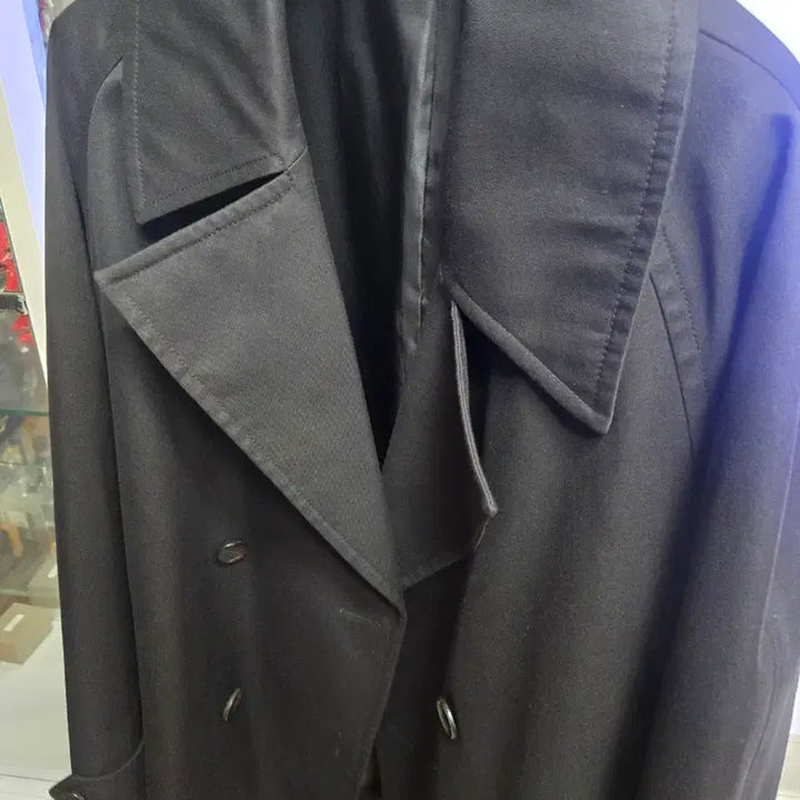 [BUNJANG] Allegri Oversized Half Trench Coat Black Size 50 / 알레그리 오버핏 트렌치 하프 코트 블랙 50