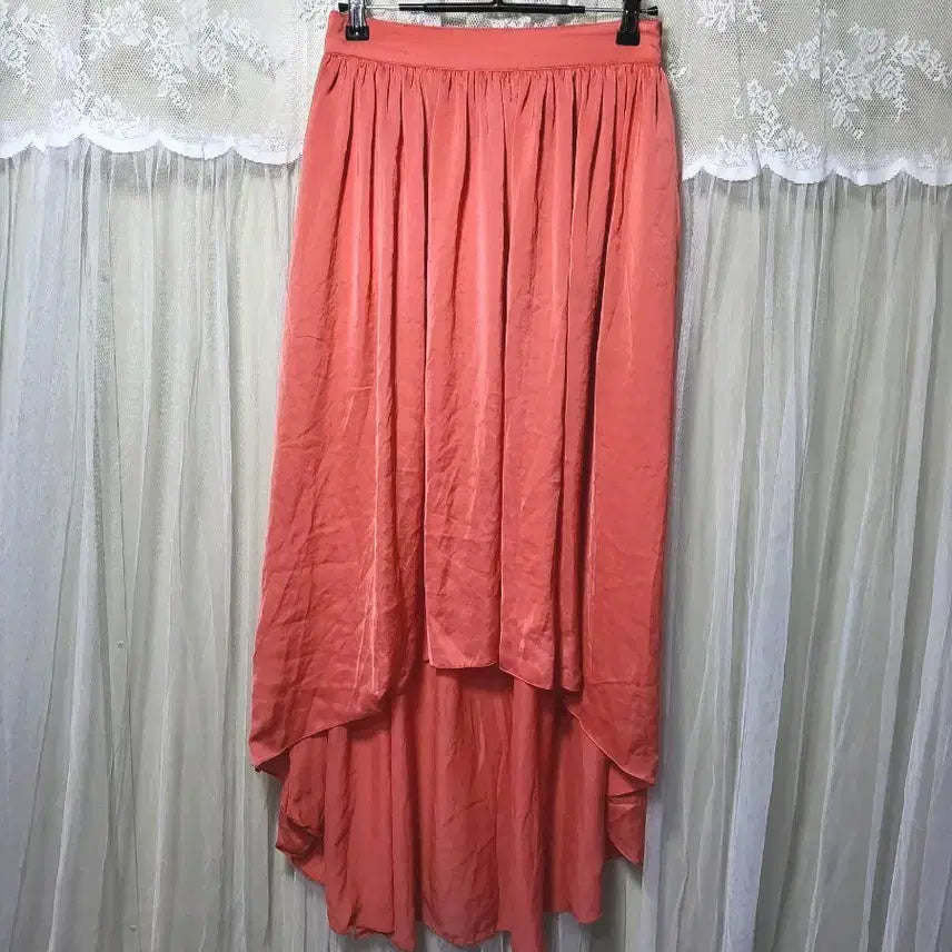 [BUNJANG] ZARA Orange Asymmetric Long Skirt / 자라ZARA 오렌지 앞뒤 언발란스 롱스커트
