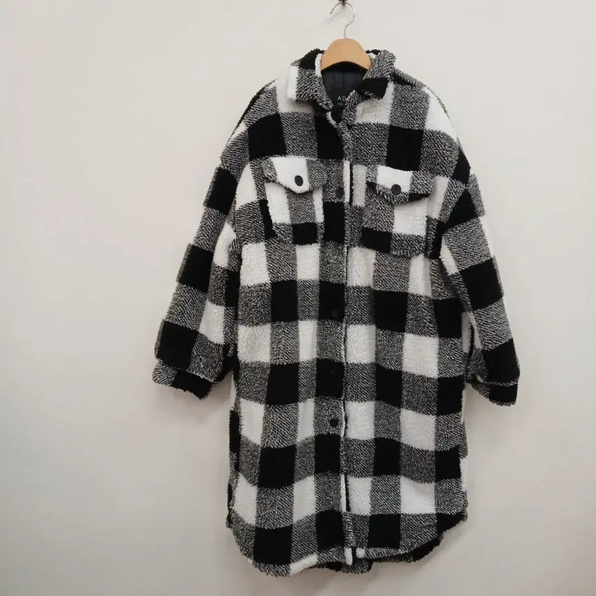 [BUNJANG] Unbranded Long Fleece Jacket / 55~88사이즈 고퀄체크 롱후리스