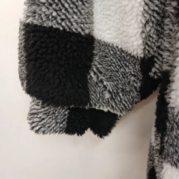 [BUNJANG] Unbranded Long Fleece Jacket / 55~88사이즈 고퀄체크 롱후리스