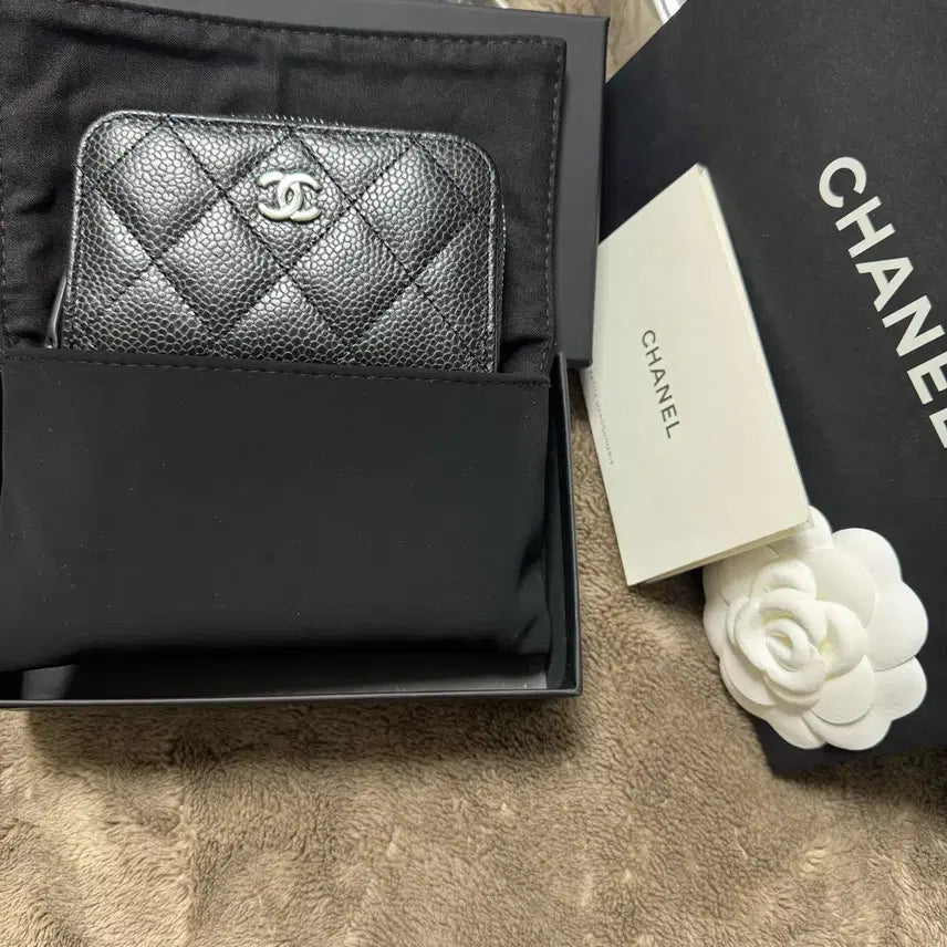 [BUNJANG] Chanel Card Wallet (Silver Hardware) / 샤넬 지퍼돌이 카드지갑 은장 새상품