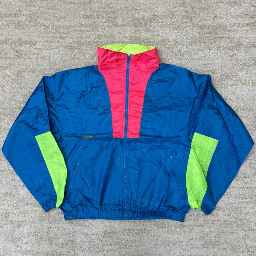 [BUNJANG] Columbia 90s Color Block Nylon Windbreaker Jacket / [M] 90s 컬럼비아 Columbia 컬러블록 나일론 자켓 윈드브레이커