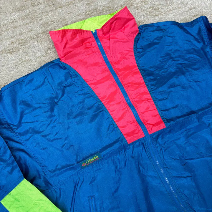 [BUNJANG] Columbia 90s Color Block Nylon Windbreaker Jacket / [M] 90s 컬럼비아 Columbia 컬러블록 나일론 자켓 윈드브레이커