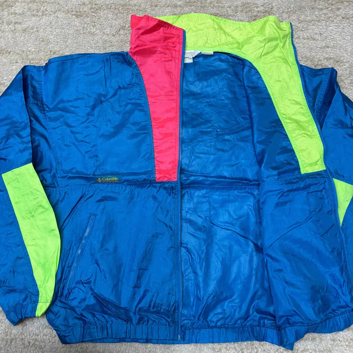 [BUNJANG] Columbia 90s Color Block Nylon Windbreaker Jacket / [M] 90s 컬럼비아 Columbia 컬러블록 나일론 자켓 윈드브레이커