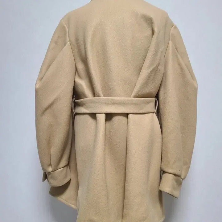 [BUNJANG] A-line Wool Coat - Beige / 아방핏 울코트 베이지