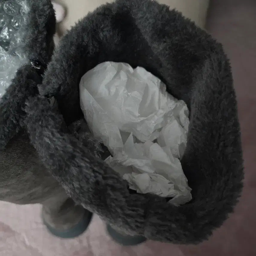 [BUNJANG] Suede Medium Boots Gray Women's / 스웨이드 미디엄 부츠 그레이 여성용