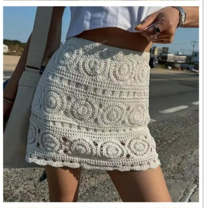 [BUNJANG] Mini Skirt / 뜨개 미니 스커트 새상품