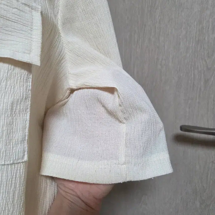 [BUNJANG] Loose Fit Pocket Short Sleeve Shirt Ivory / 루즈핏 포켓 반팔 셔츠 아이보리