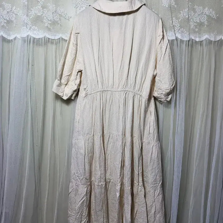 [SOLD OUT] 칼라거펠트 KarlLagerfeld 아이보리 색상의 롱 원피스