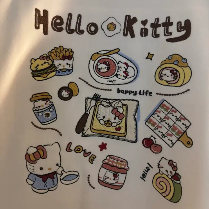 [BUNJANG] Vintage Kitty Embroidered Sweatshirt / 키티 자수 맨투맨 빈티지