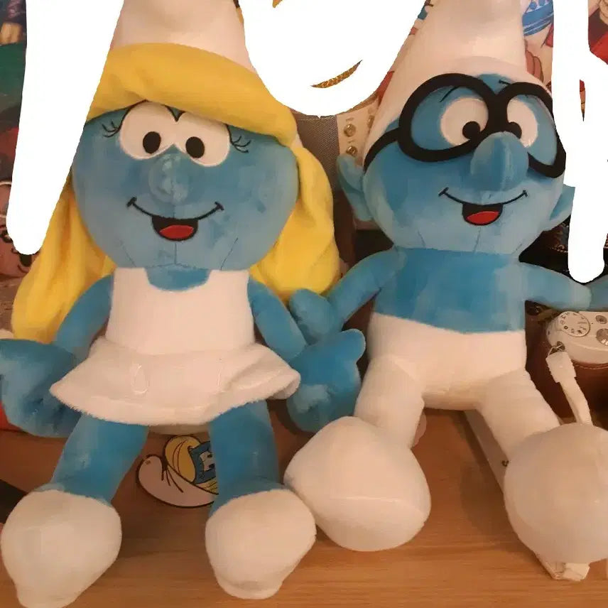 [BUNJANG] Smurf Couple Set Plush Dolls / 스머프 인형 커플 세트 봉제인형