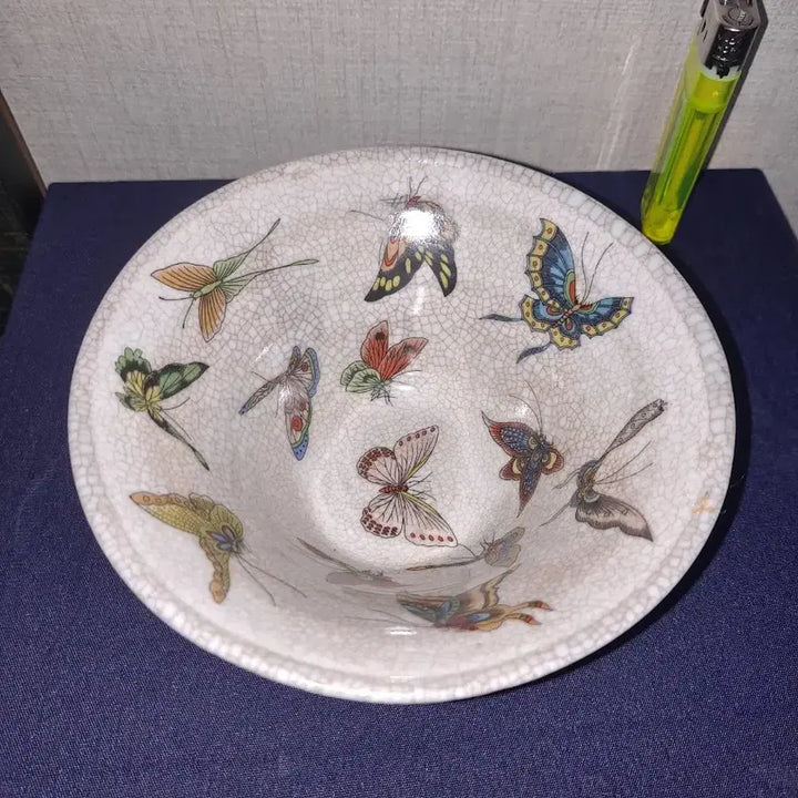[BUNJANG] Celadon Porcelain Butterfly Painting Bowl / 