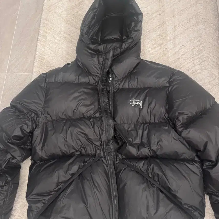[BUNJANG] Stussy Micro Ripstop Phantom Black XL Padded Jacket / 스투시 마이크로 립스탑 팬텀 블랙 xl