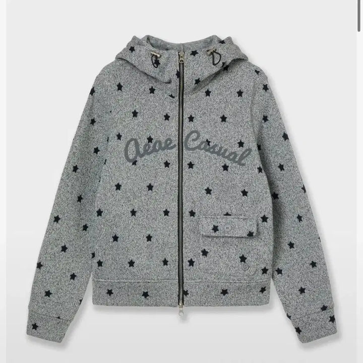 [BUNJANG] A.Ae STAR HIGH NECK ZIP UP (Grey) / 에이이에이이 STAR HIGH NECK ZIP UP (GREY)