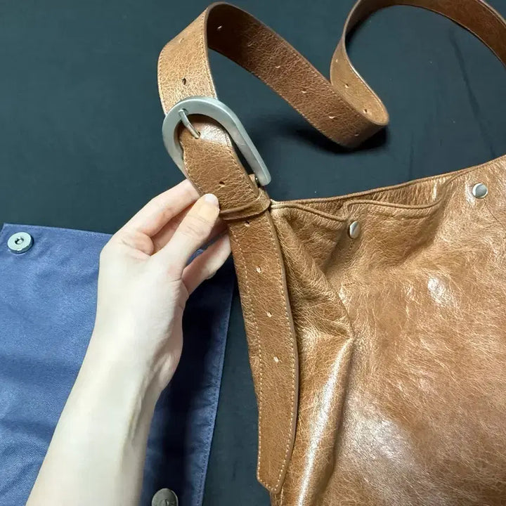[BUNJANG] Minitmute Remood Large Shoulder Bag / 미닛뮤트 리무드 라지 L브라운