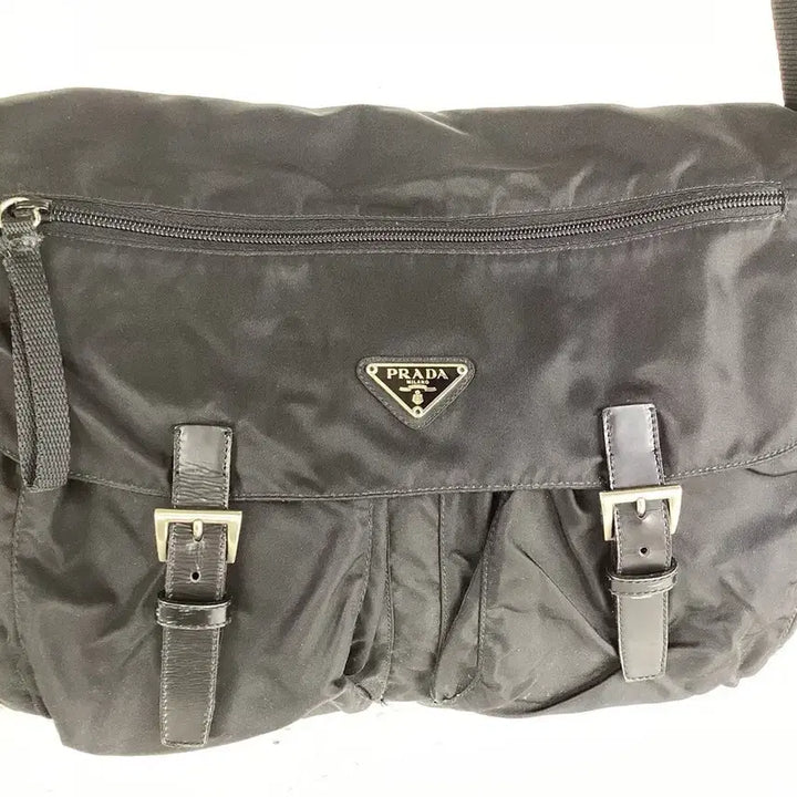 [BUNJANG] Prada Nylon Two-Buckle Crossbody Bag / [정품] 프라다 나일론 삼각 로고 투버클  크로스백