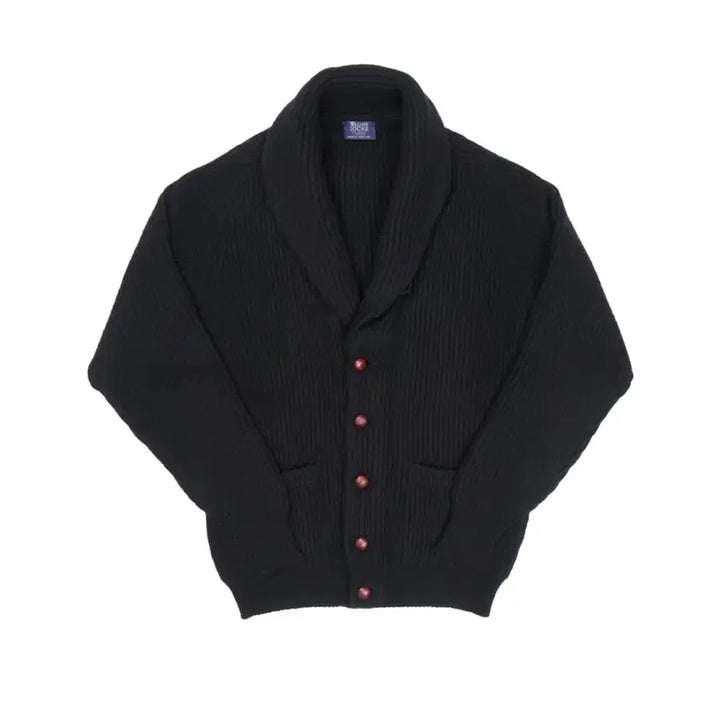 [BUNJANG] William Lockey Wool Shawl Collar Cardigan Black / [42] 윌리엄로키 울 숄카라 가디건 블랙