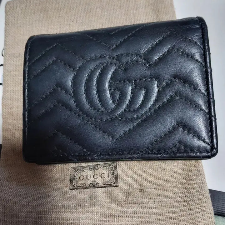 [BUNJANG] Gucci Marmont Black Card Wallet / 구찌 마몬트 블랙 카드지갑 반지갑
