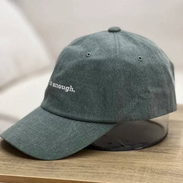 [SOLD OUT] 하이브로우 워싱 그린 볼캡 enough is enough