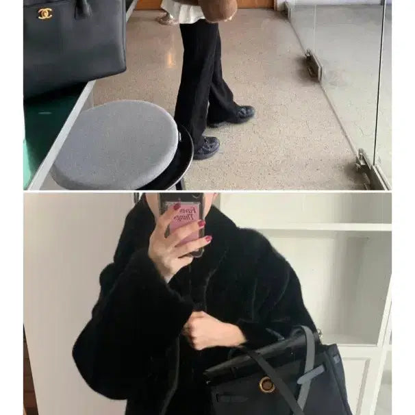 [BUNJANG] Senz Market Pony Hooded Fur Jacket / 센즈마켓 포니 후드 퍼 자켓 팝니다
