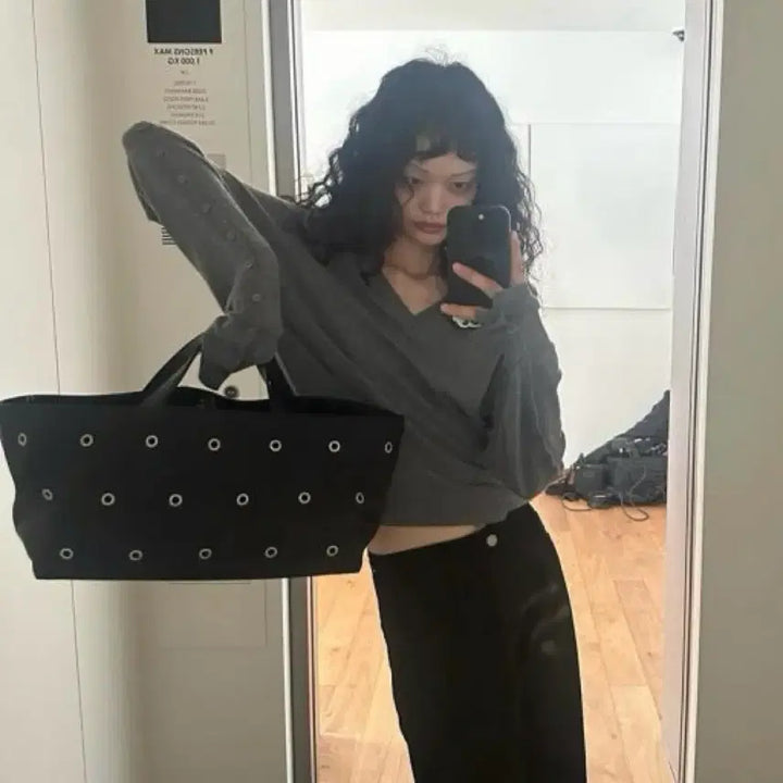 [BUNJANG] PLAVE Eylet Shopper Bag / 플리즈프로젝트 아일렛 쇼퍼백