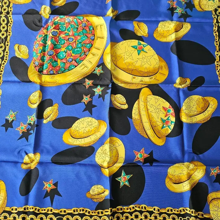 [BUNJANG] Celine Silk Scarf / 셀린느 실크 스카프 블루/그린 실크