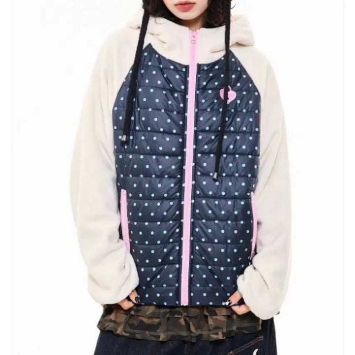 [BUNJANG] Unique Dot Zip-up Jacket / 유니크한 도트집업(해외배송2-3주)새제품 원가6만초반