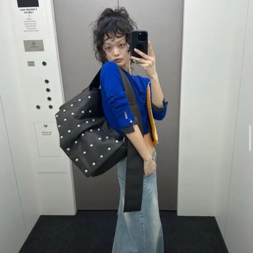 [BUNJANG] PLAVE Frankie Stud Messenger Bag / 플리즈프로젝트 프랭키 스터드 메신저백