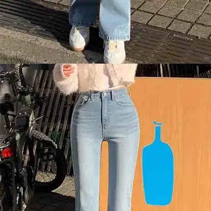 [BUNJANG] Pastel Time Denim Pants / [새상품] 파스텔타임 연청 탄탄 세미 부츠컷 바지