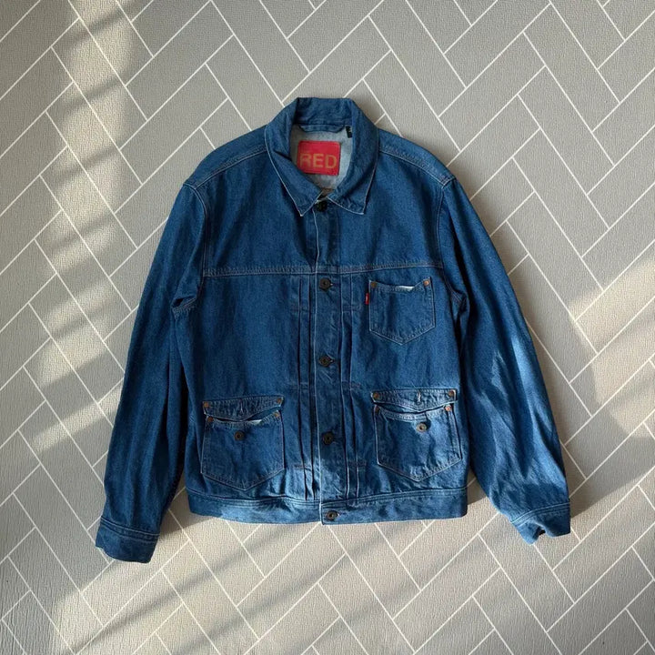 [BUNJANG] Levi's Red Denim Jacket / 리바이스 레드 데님 자켓 청자켓