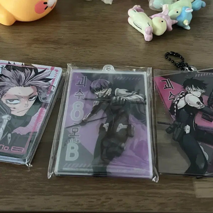 [BUNJANG] Kaiju No. 8 Narumi &amp; Hoshina Acrylic Keyring &amp; Daewon Card Bundle Set / 괴수8호 나루미 호시나 아크릴 키링/대원증 일괄 양도