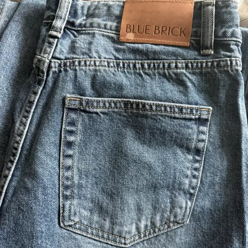 [BUNJANG] Blue Brick String Wide Denim (Middle Blue) / 새)블루브릭 String wide denim (middle blue)