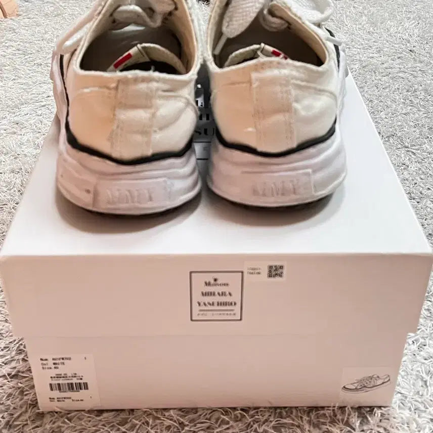 [SOLD OUT] 메종 미하라 야스히로 피터슨 OG 솔 캔버스 로우 스니커즈 화이트