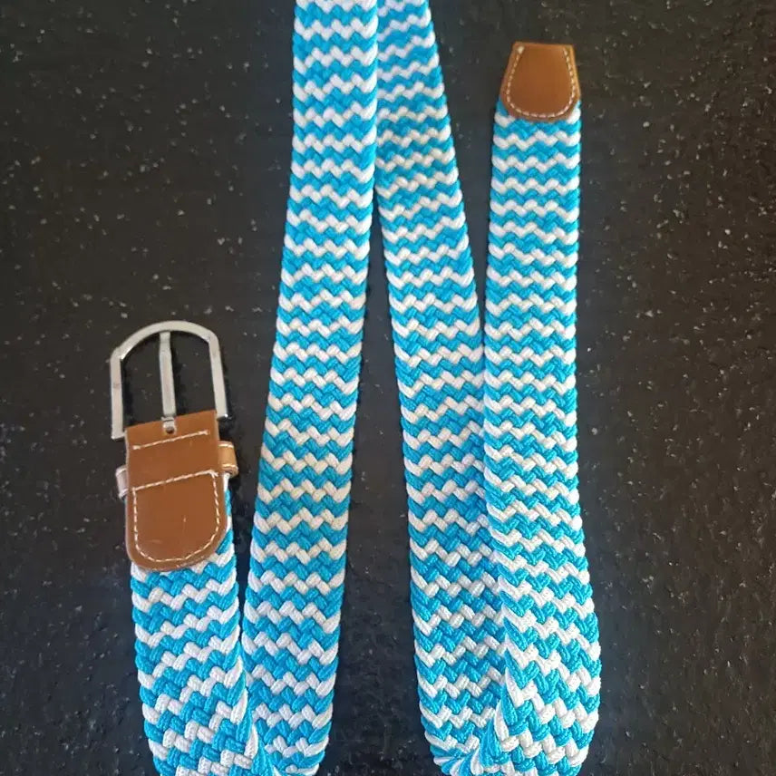 [BUNJANG] Twisted Belt / 블루/화이트 꼬임 벨트 캐주얼 벨드