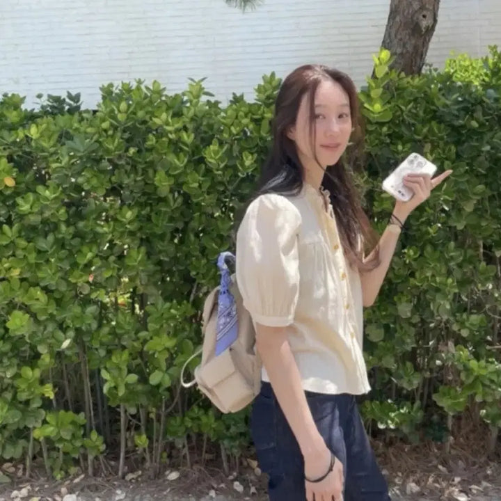 [BUNJANG] Le Meme RHW Blouse Sky Blue / 정려원 블라우스/ 르메메 마티네 블라우스  하늘색 새상품