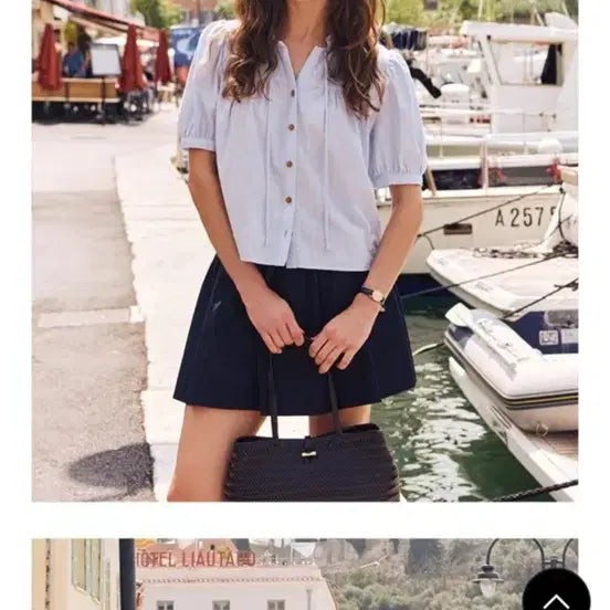 [BUNJANG] Le Meme RHW Blouse Sky Blue / 정려원 블라우스/ 르메메 마티네 블라우스  하늘색 새상품