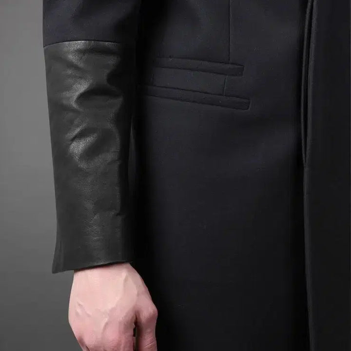 [BUNJANG] Neil Barrett Leather Detail Coat / 닐바렛 가죽디테일코트