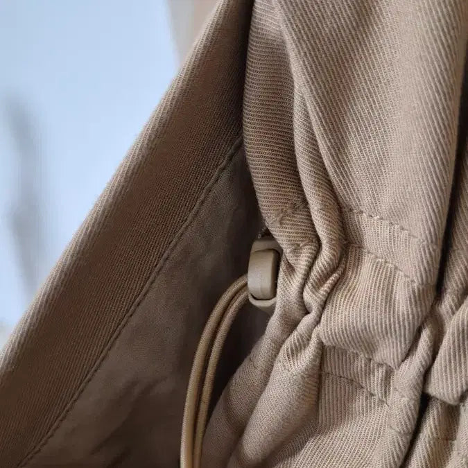 [BUNJANG] SYSTEM Beige Parka Coat (Size 66) / SYSTEM 시스템 베이지색 트렌치 야상 코트 66 스텐드 봄